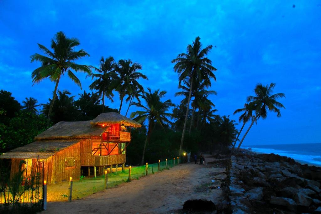 Night Beach Hut in India