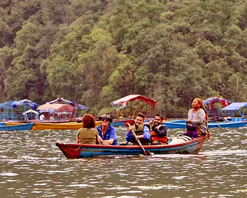 Boating on Phewa Lake